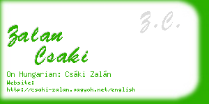 zalan csaki business card